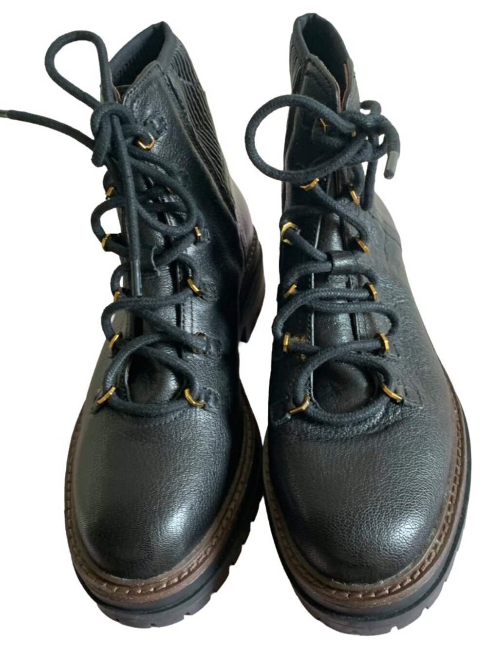 NWT LOUISE ET CIE Women's Black Sheena Lace Up Combat Leather Boots Sz 5.5 - Picture 7 of 11